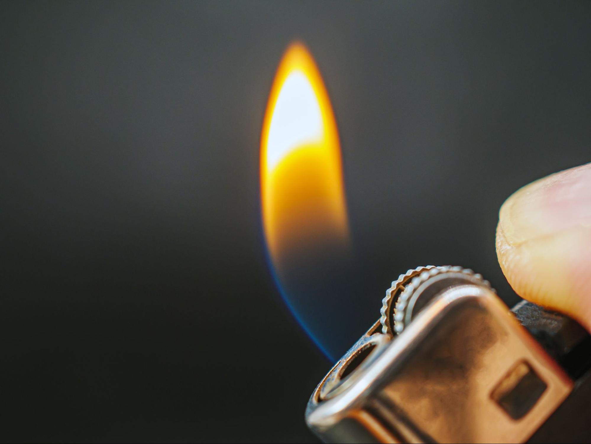 Hair removal with a lighter