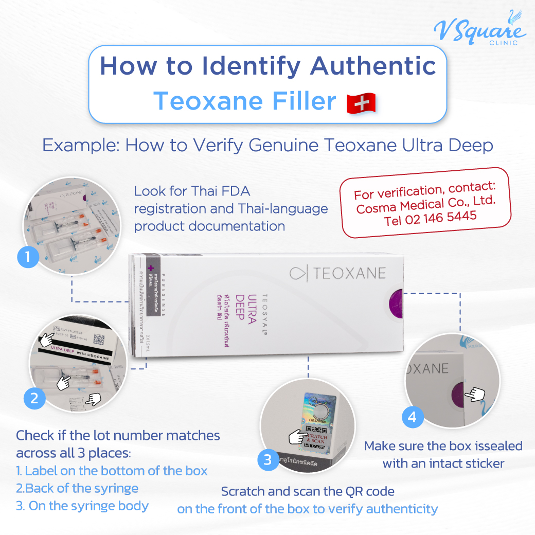 How to check the authenticity of TEOXANE Ultra Deep