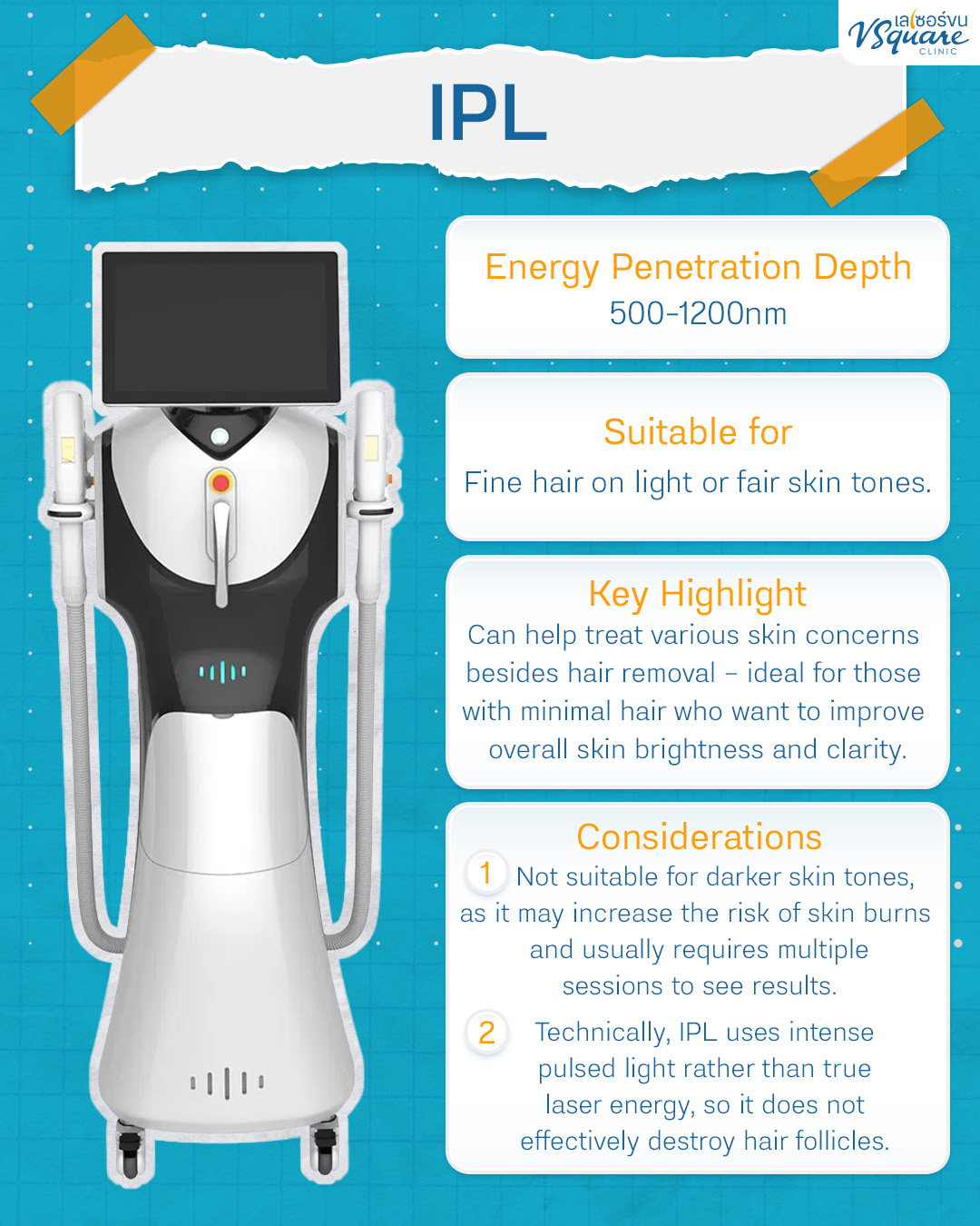 IPL hair removal machine