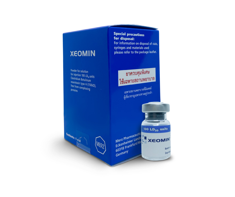 Picture of the Xeomin Botox box and vial