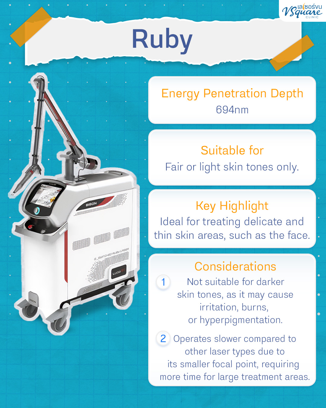 Ruby Laser hair removal machine
