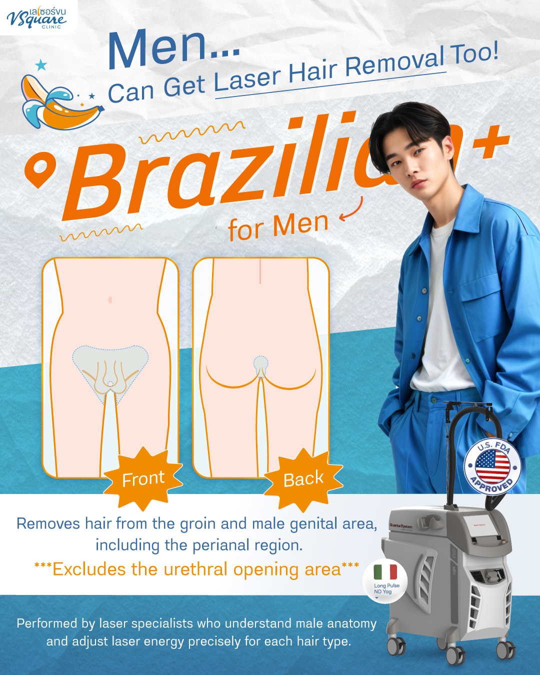 Brazilian laser for men