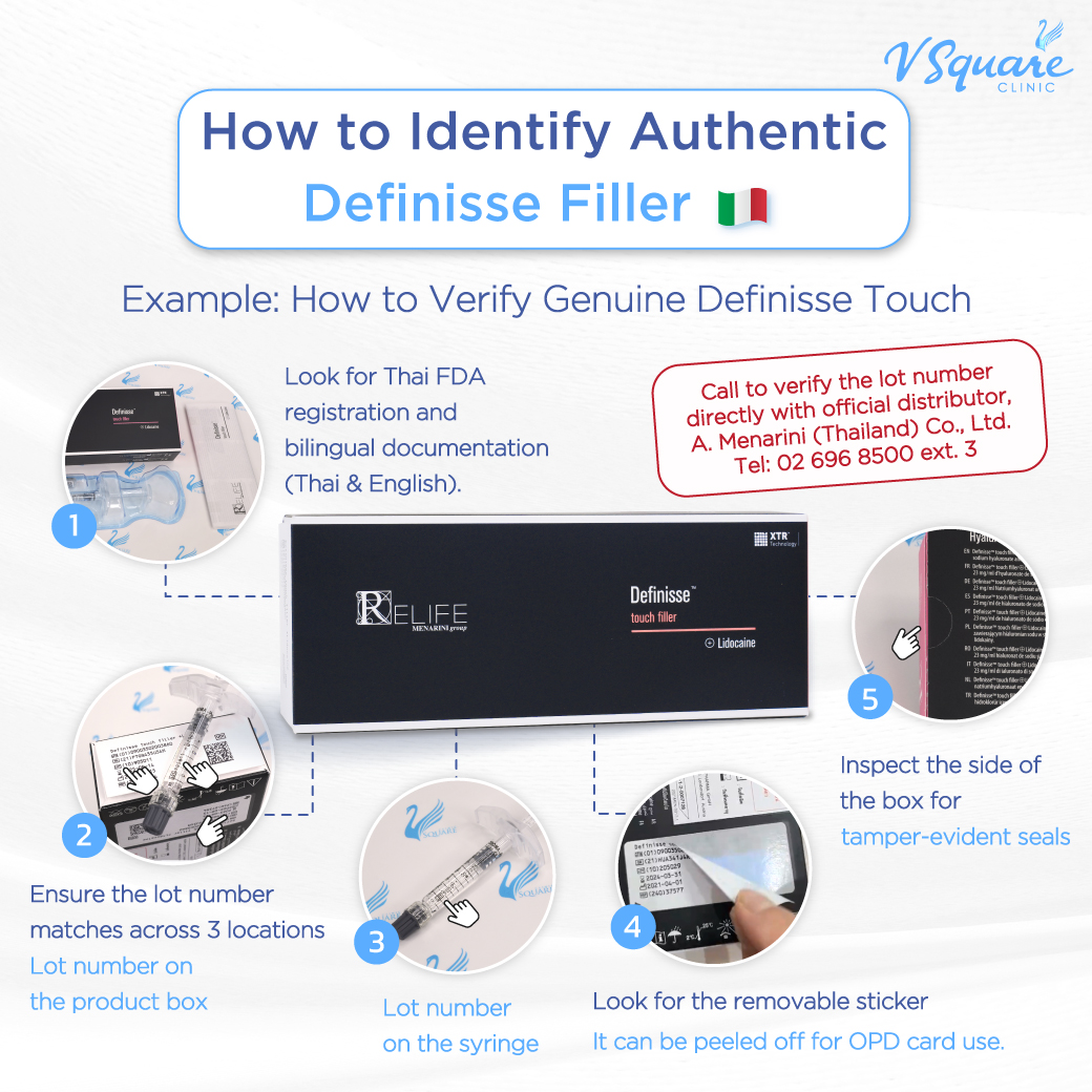How to check authentic Definisse filler