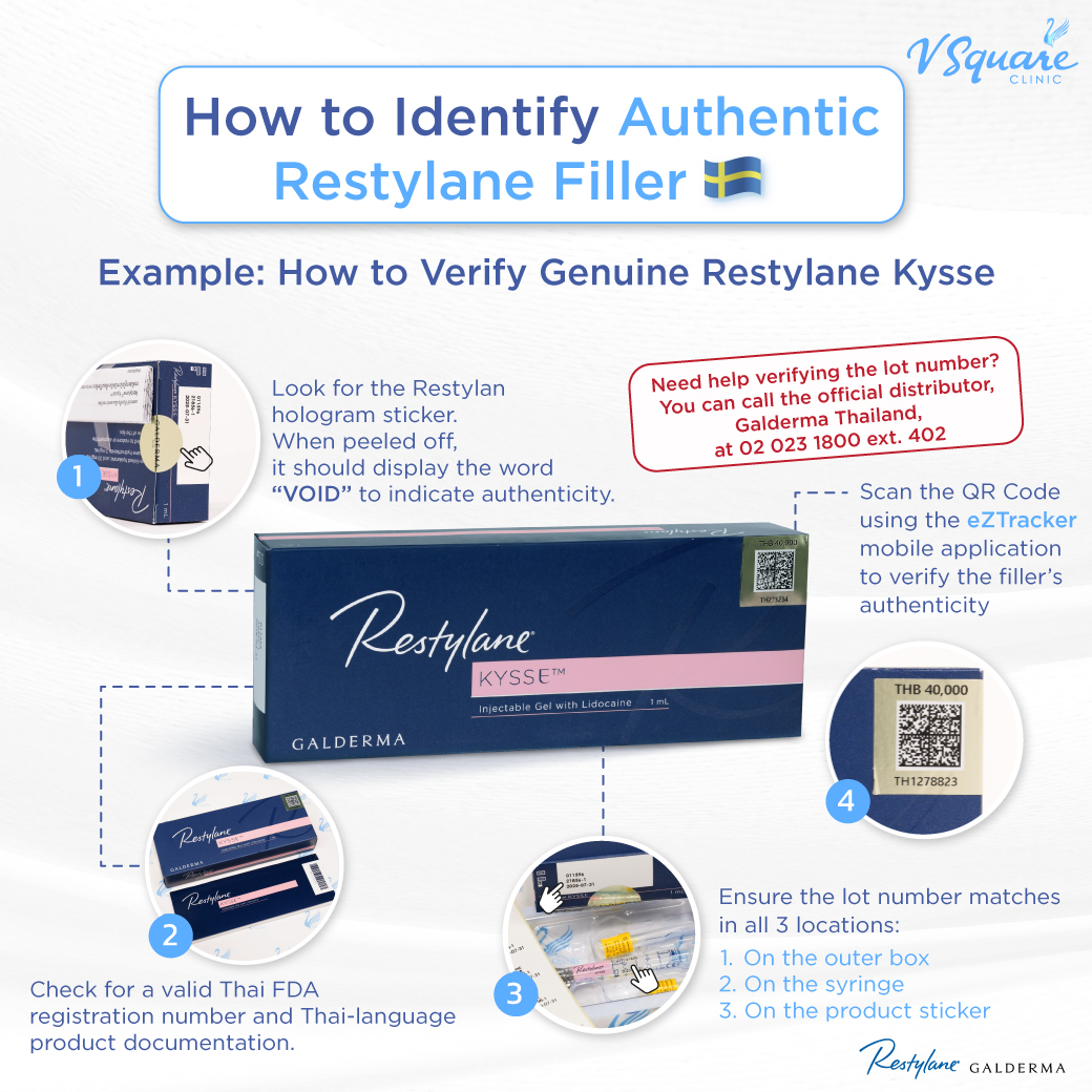 How to check authentic Restylane Kysse filler