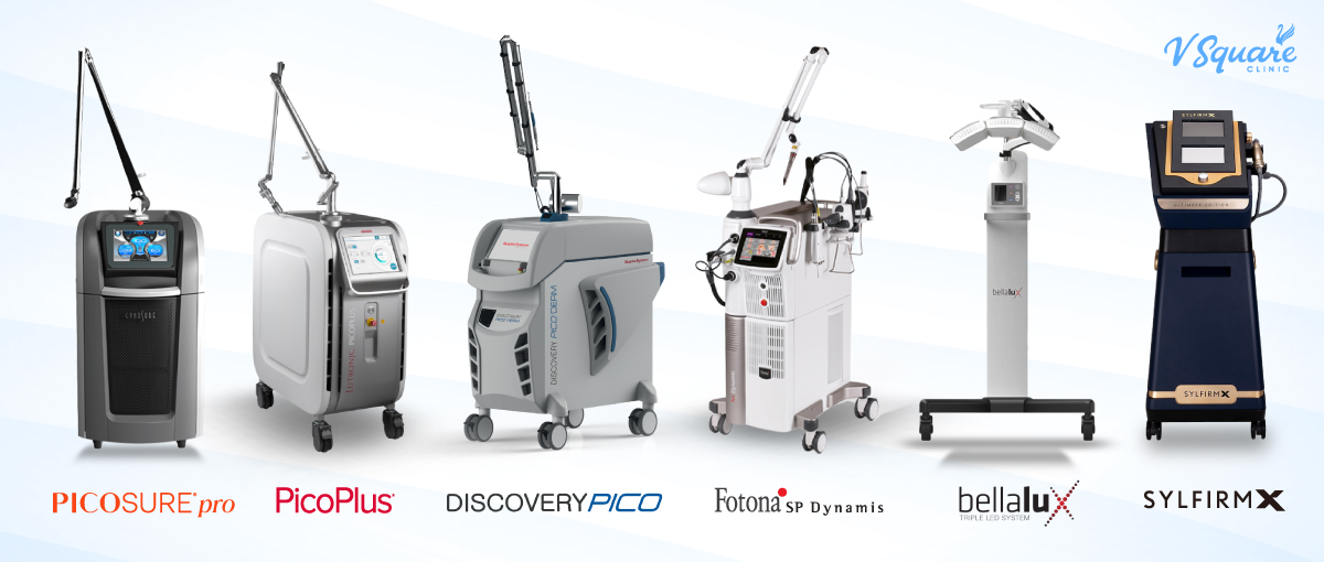 Laser treatment devices at V Square Clinic