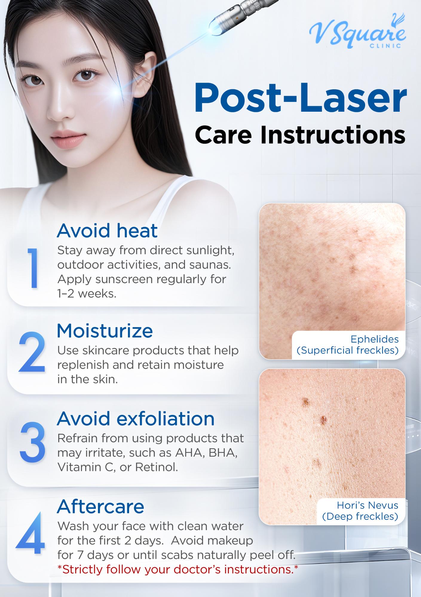 post-laser freckle care tips